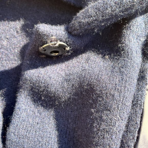 Authentic Moncler Navy Wool Padded Maglione Tricot Cardigan Down Jacket L - Picture 9 of 12